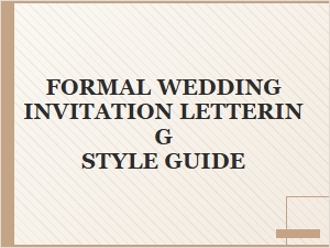 A Guide to Formal Wedding Invitation Lettering Styles